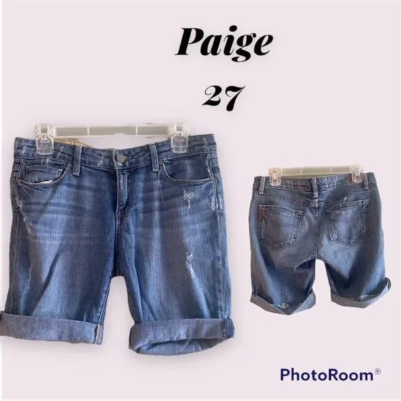 Paige Cutoff Jean Shorts - Picture 2 of 9